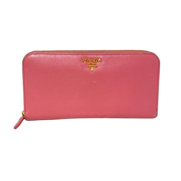 PRADA - Pink Leather Long Wallet 178-071625 - Picture 1 of 13